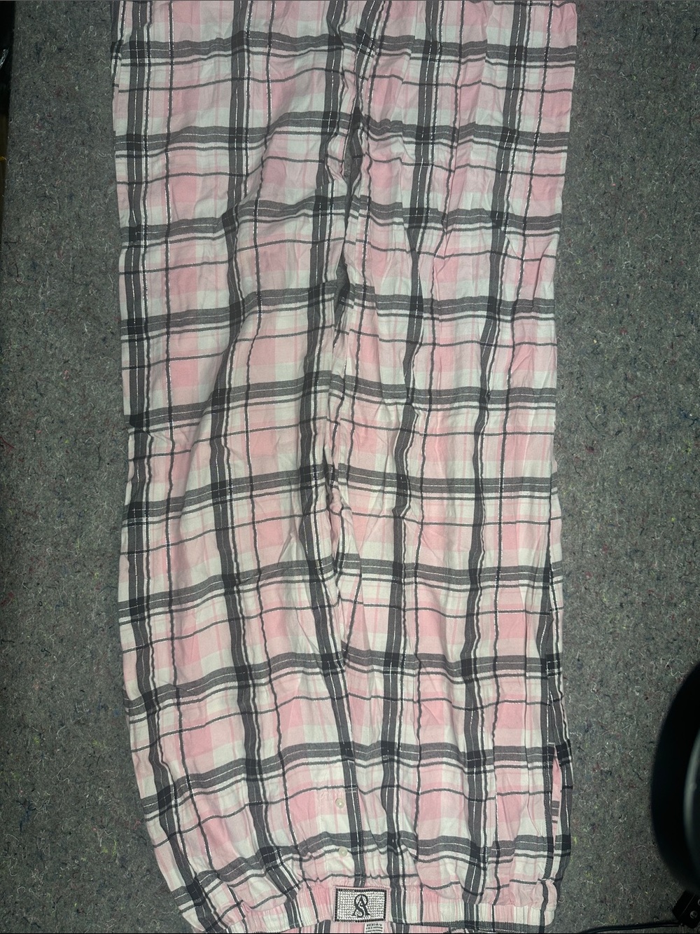 Victoria's Secret Pink and Gray Plaid Pajama Pants